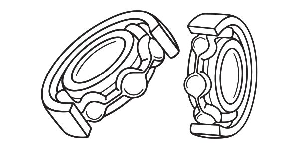 Bearings with rubber seals 2RS